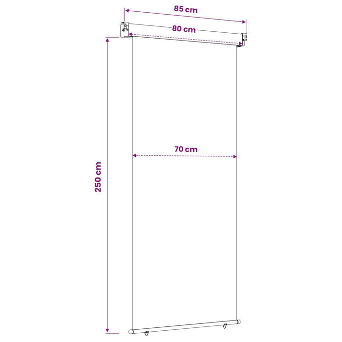 Awning lateral pentru balcon 100% poliester, fier, oțel WALTI