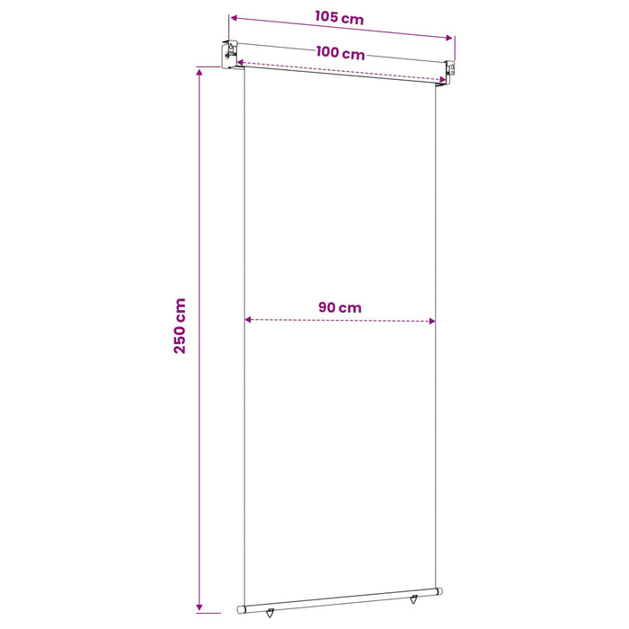 Awning lateral pentru balcon 100% poliester, fier, oțel WALTI