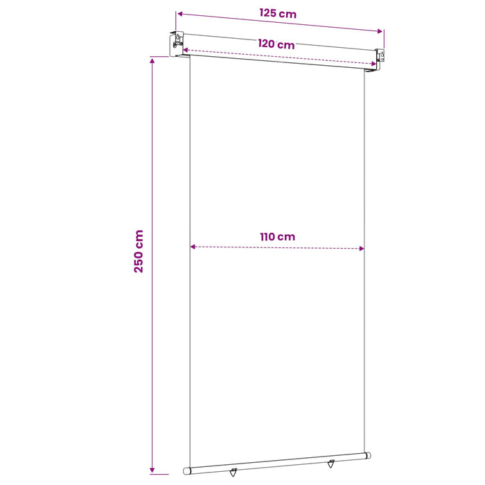 Awning lateral pentru balcon 100% poliester, fier, oțel WALTI
