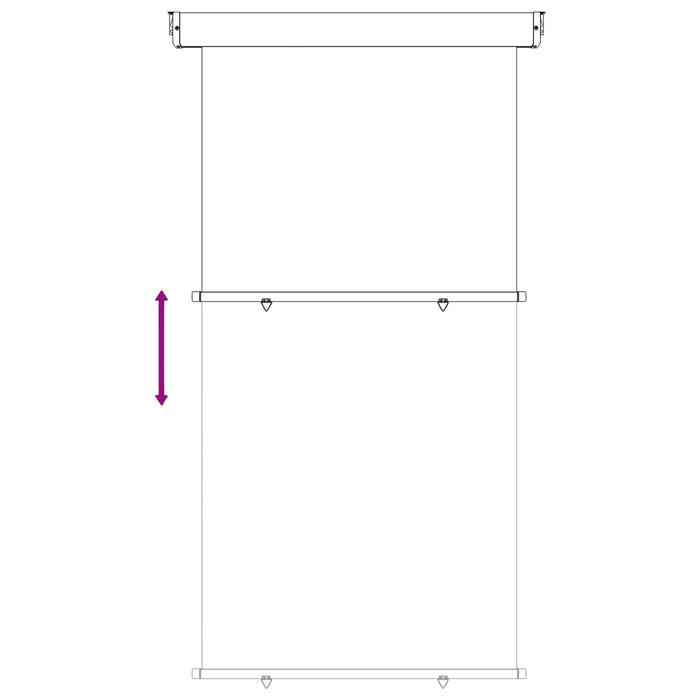 Awning lateral pentru balcon 100% poliester, fier, oțel WALTI