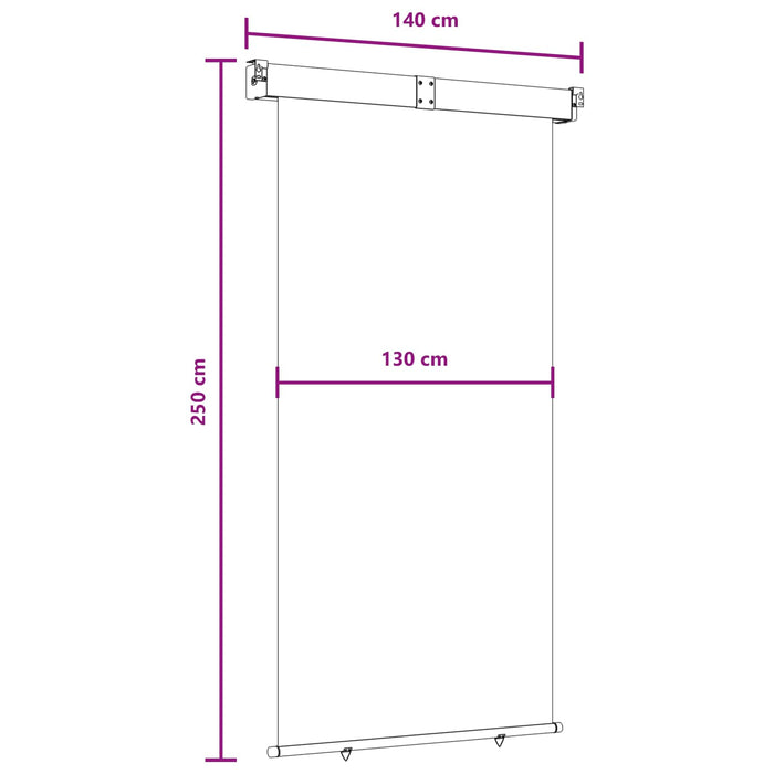 Awning lateral pentru balcon 100% poliester, fier, oțel WALTI