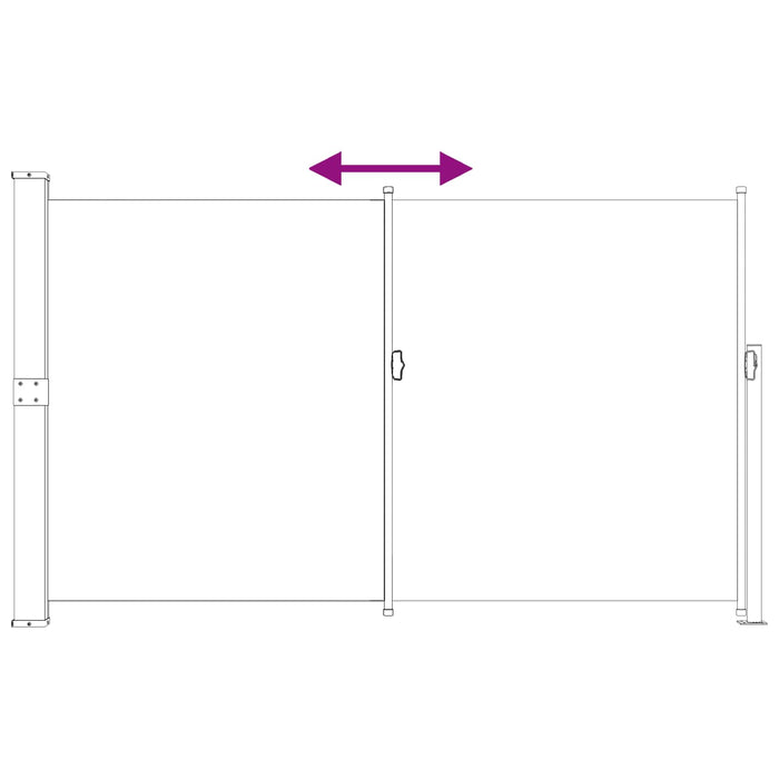 Jaluzea laterală retractabilă Antracit 300 x 180 cm Poliester WALTI