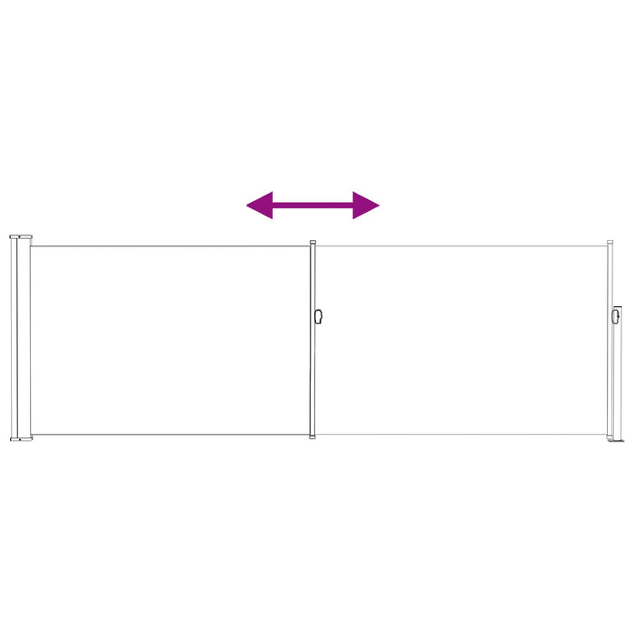 Jaluzea laterală retractabilă Bej 500 x 100 cm Poliester WALTI