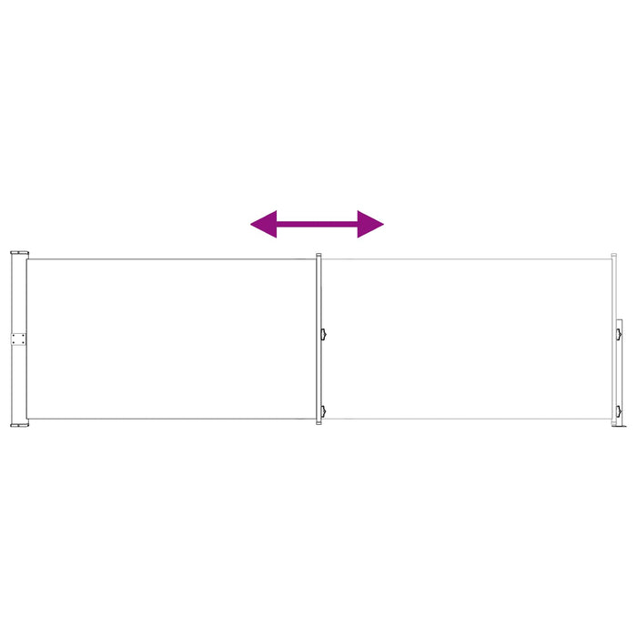 Jaluzea laterală retractabilă Antracit 600 x 117 cm Poliester WALTI