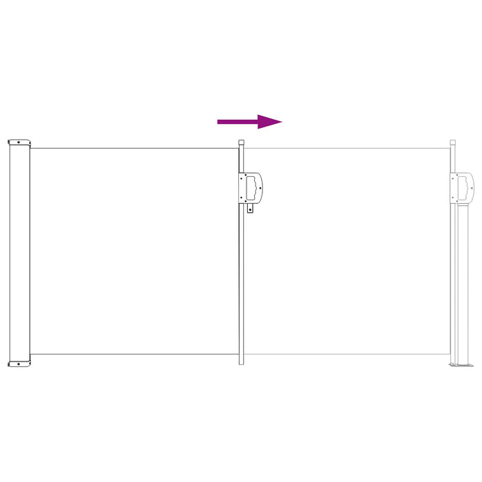 Jaluzea laterală retractabilă Gri 300 x 100 cm Poliester WALTI