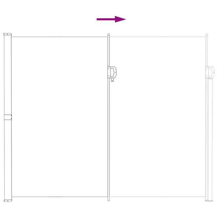 Jaluzea laterală retractabilă Nisipiu 600 x 180 cm Poliester WALTI