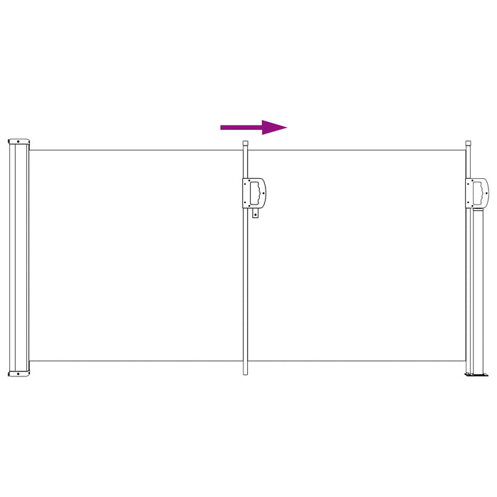 Jaluzea laterală retractabilă Negru 300 x 100 cm Poliester WALTI