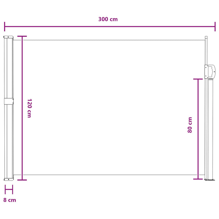 Jaluzea laterală retractabilă 100% poliester, fier, oțel WALTI