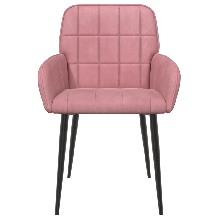 Scaune de dining 4 pcs Catifea Roz 57 x 50 x 85 cm WALTI