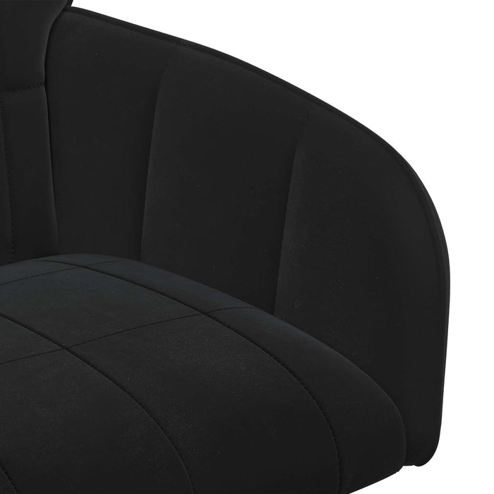 Scaune de dining 4 pcs Catifea Negru 57 x 50 x 85 cm WALTI