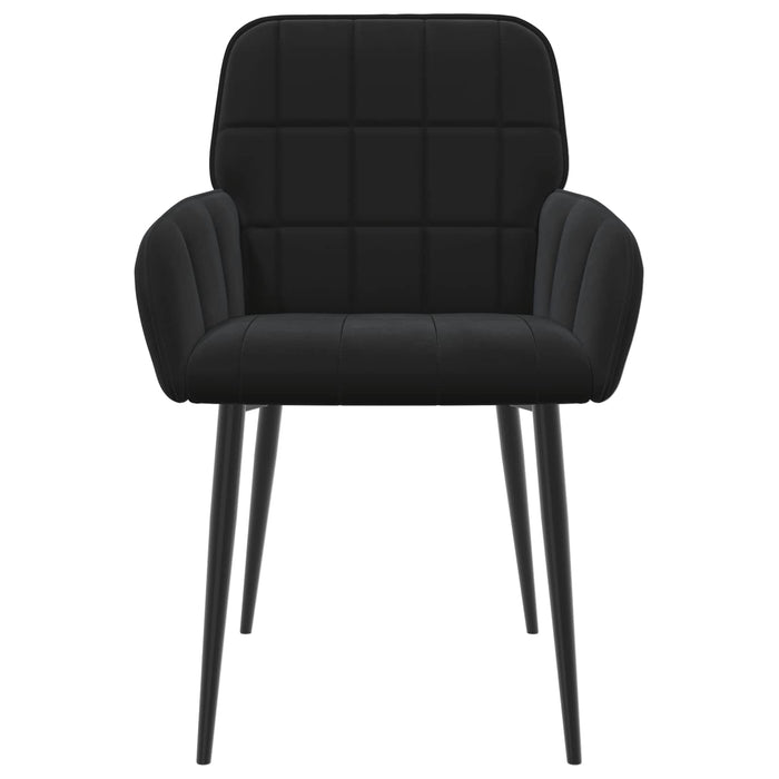 Scaune de dining 4 pcs Catifea Negru 57 x 50 x 85 cm WALTI