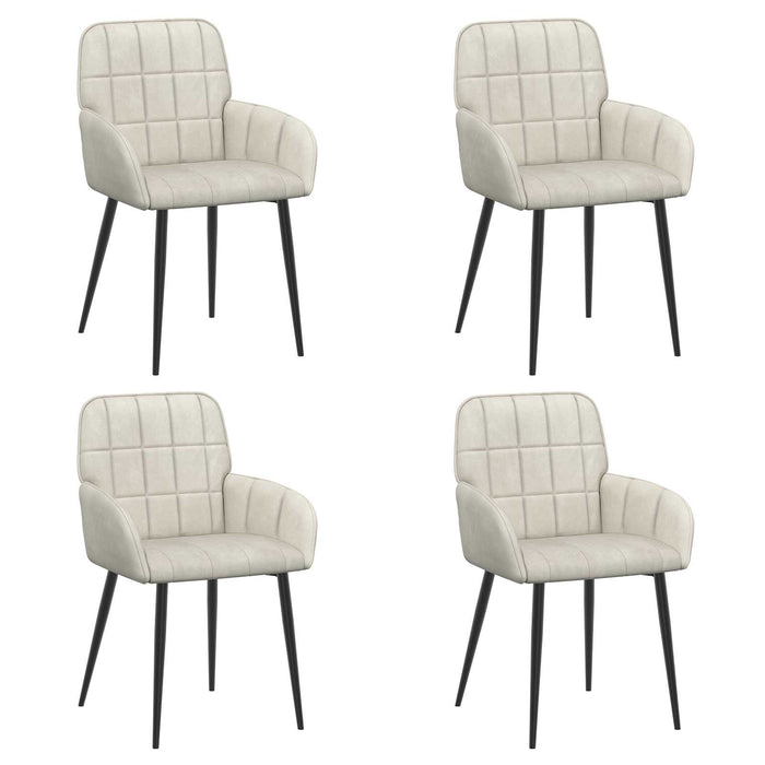 Scaune de dining 4 pcs Catifea Crem 57 x 50 x 85 cm WALTI