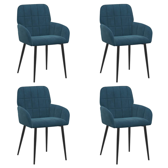 Scaune de dining 4 pcs Catifea albastru 57 x 50 x 85 cm WALTI