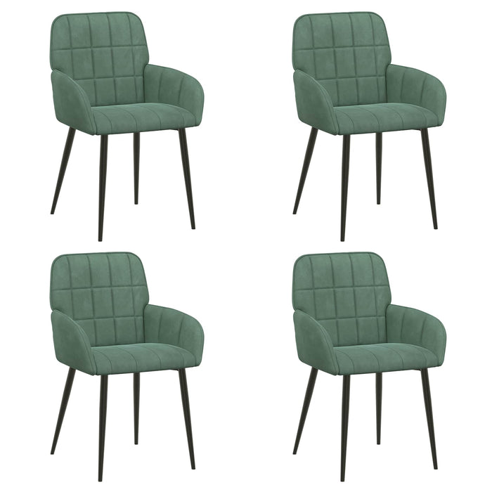 Scaune de dining 4 pcs Catifea Verde Mării 57 x 50 x 85 cm WALTI
