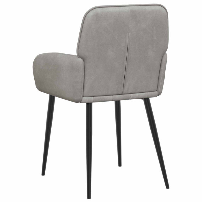 Scaune de dining 6 pcs Catifea Gri deschis 57 x 50 x 85 cm WALTI