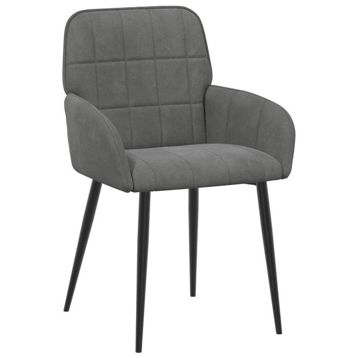 Scaune de dining 6 pcs Catifea Gri închis 57 x 50 x 85 cm WALTI