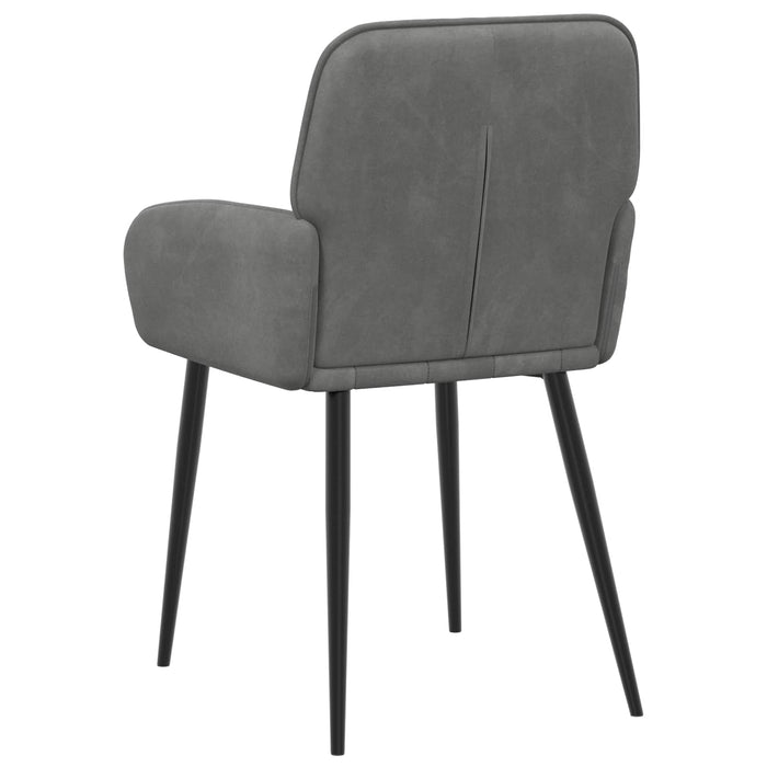 Scaune de dining 6 pcs Catifea Gri închis 57 x 50 x 85 cm WALTI