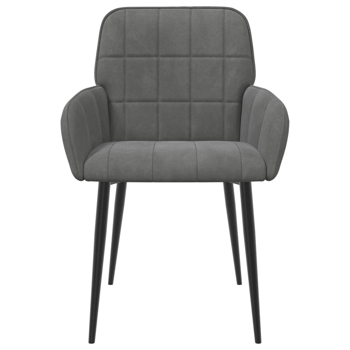 Scaune de dining 6 pcs Catifea Gri închis 57 x 50 x 85 cm WALTI