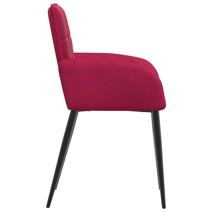 Scaune de dining 6 pcs Catifea Roșu Vin 57 x 50 x 85 cm WALTI