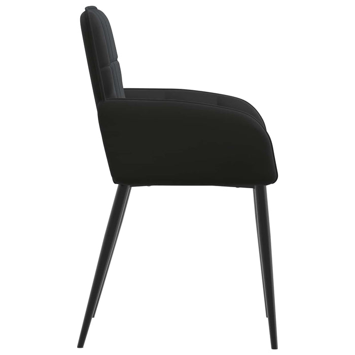 Scaune de dining 6 pcs Catifea Negru 57 x 50 x 85 cm WALTI