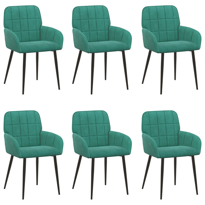Scaune de dining 6 pcs Catifea Turcoaz 57 x 50 x 85 cm WALTI