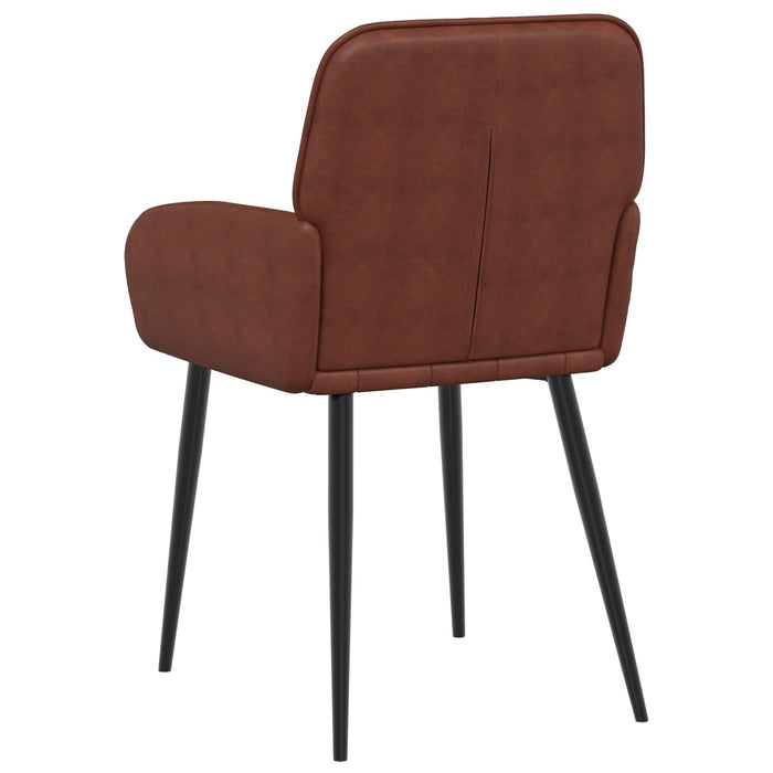 Scaune de dining 6 pcs Piele artificială Maro Lucios WALTI