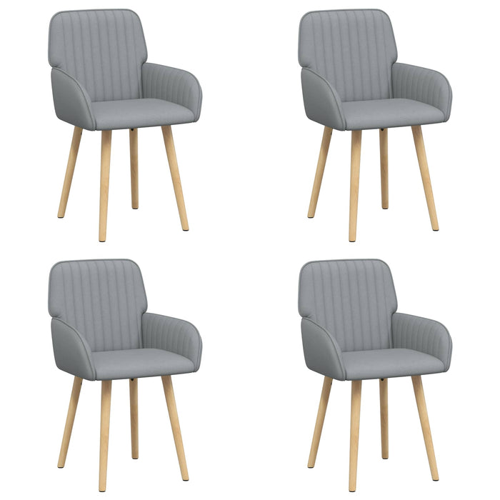 Scaune de dining 4 pcs Țesătură Gri deschis 56,5 x 50 x 87,5 cm WALTI