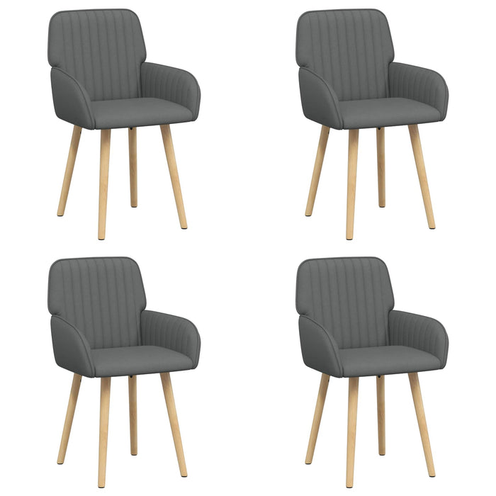 Scaune de dining 4 pcs Țesătură Gri închis 56,5 x 50 x 87,5 cm WALTI