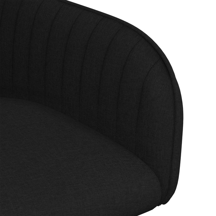 Scaune de dining 4 pcs Țesătură Negru 56,5 x 50 x 87,5 cm WALTI
