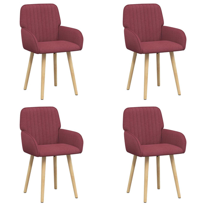 Scaune de dining 4 pcs Țesătură Roșu Vin 56,5 x 50 x 87,5 cm WALTI