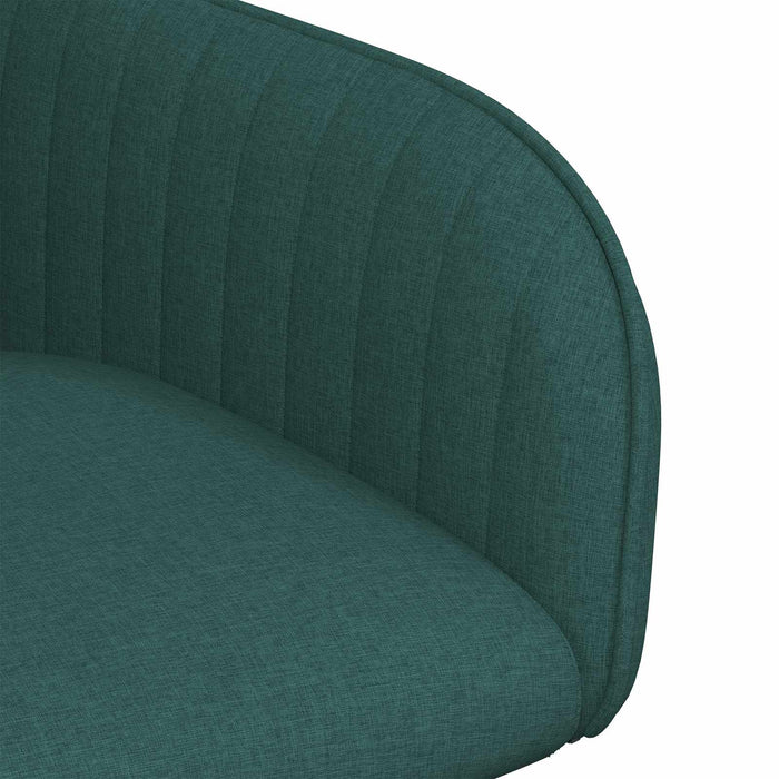 Scaune de dining 4 pcs Țesătură Verde închis WALTI