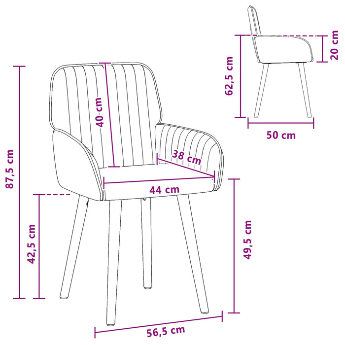 Scaune de dining 4 pcs Țesătură Verde închis WALTI