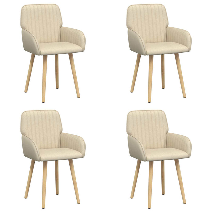 Scaune de dining 4 pcs Țesătură Crem 56,5 x 50 x 87,5 cm WALTI