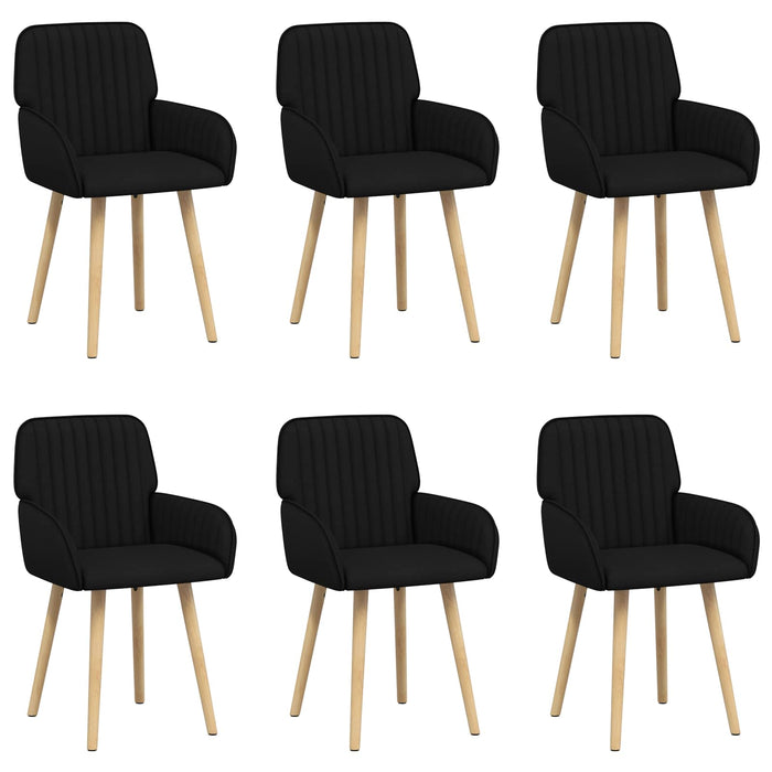 Scaune de dining 6 pcs Țesătură Negru 56,5 x 50 x 87,5 cm WALTI