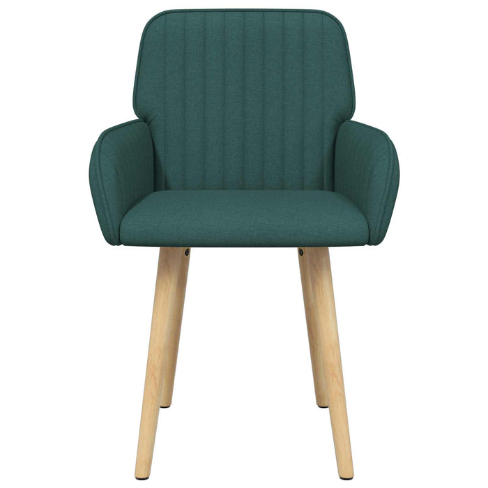 Scaune de dining 6 pcs Țesătură Verde închis WALTI