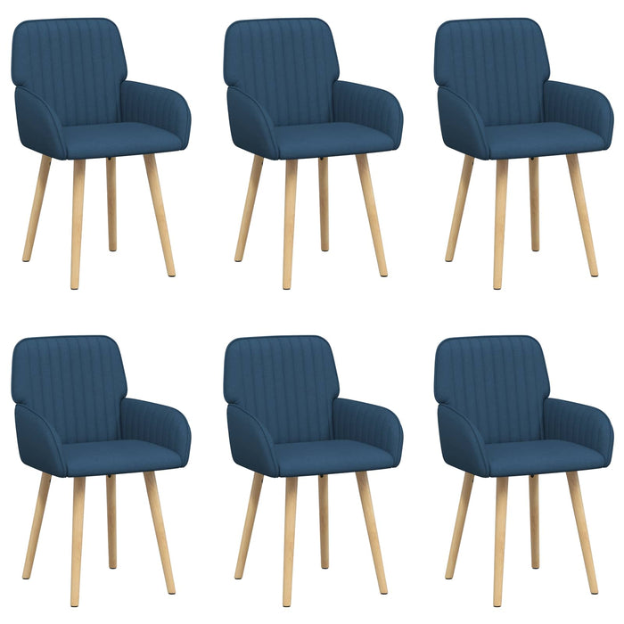 Scaune de dining 6 pcs Țesătură albastru 56,5 x 50 x 87,5 cm WALTI
