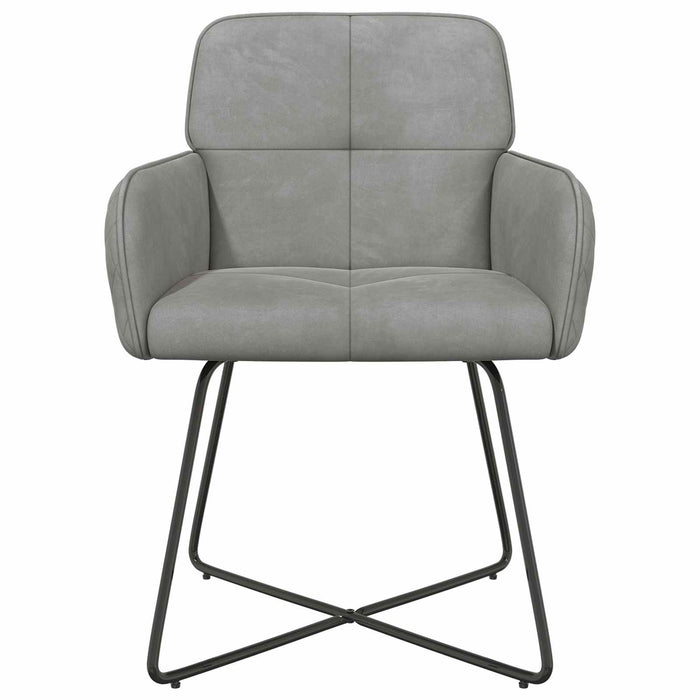 Scaune de dining 4 pcs Catifea Gri deschis 59 x 56,5 x 86 cm WALTI