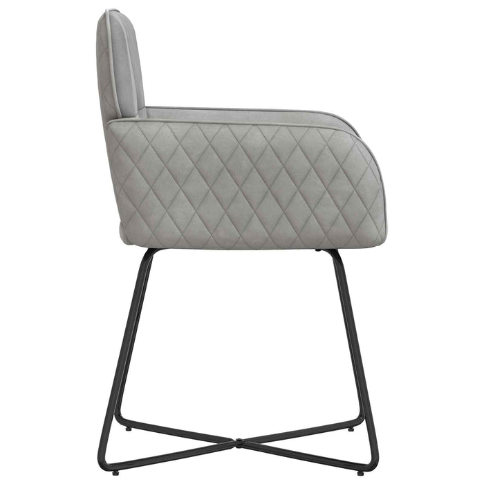 Scaune de dining 4 pcs Catifea Gri deschis 59 x 56,5 x 86 cm WALTI