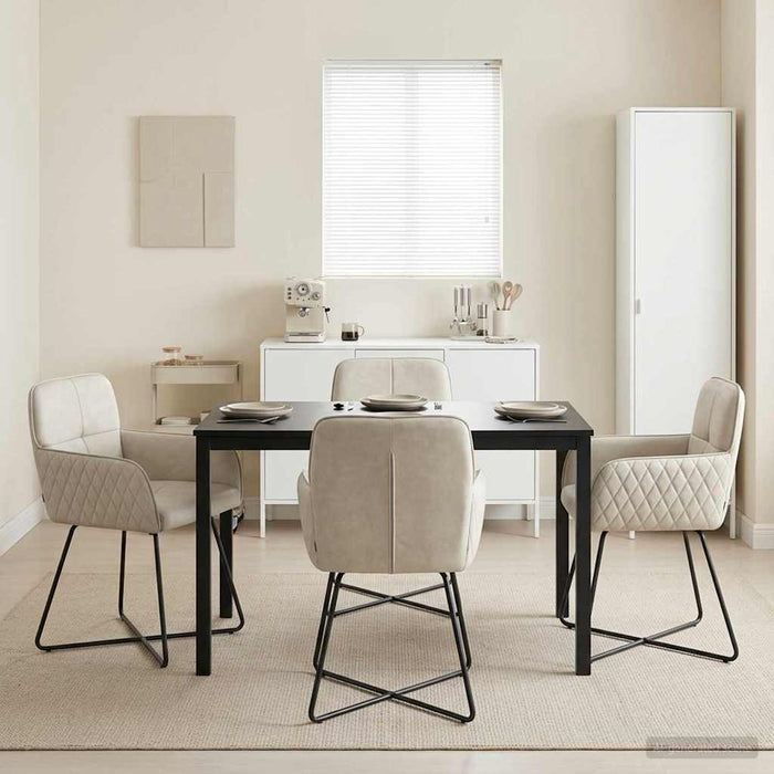 Scaune de dining 4 pcs Catifea Crem 59 x 56,5 x 86 cm WALTI
