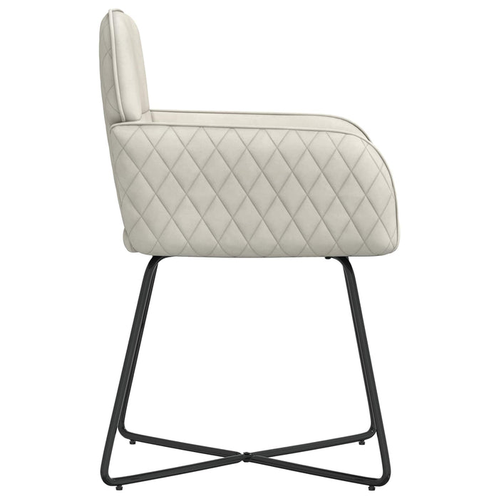 Scaune de dining 4 pcs Catifea Crem 59 x 56,5 x 86 cm WALTI