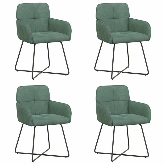 Scaune de dining 4 pcs Catifea Verde Mării 59 x 56,5 x 86 cm WALTI