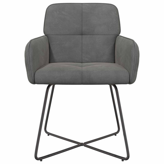 Scaune de dining 6 pcs Catifea Gri închis 59 x 56,5 x 86 cm WALTI