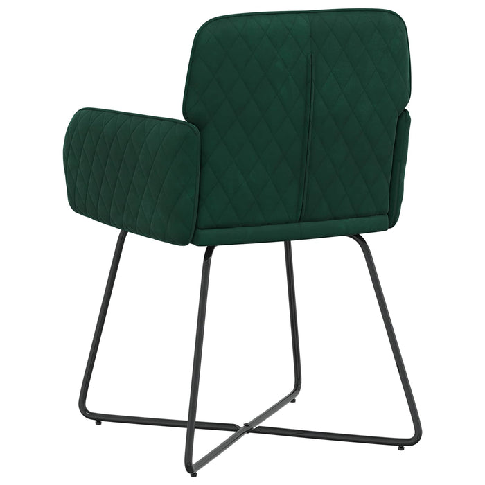 Scaune de dining 6 pcs Catifea Verde închis 59 x 56,5 x 86 cm WALTI