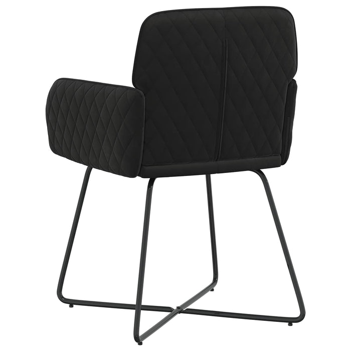 Scaune de dining 6 pcs Catifea Negru 59 x 56,5 x 86 cm WALTI