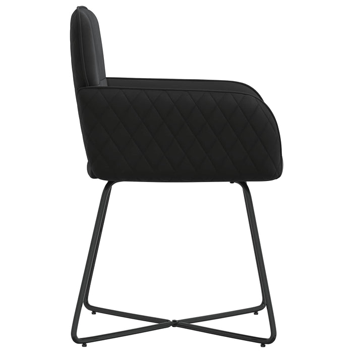 Scaune de dining 6 pcs Catifea Negru 59 x 56,5 x 86 cm WALTI