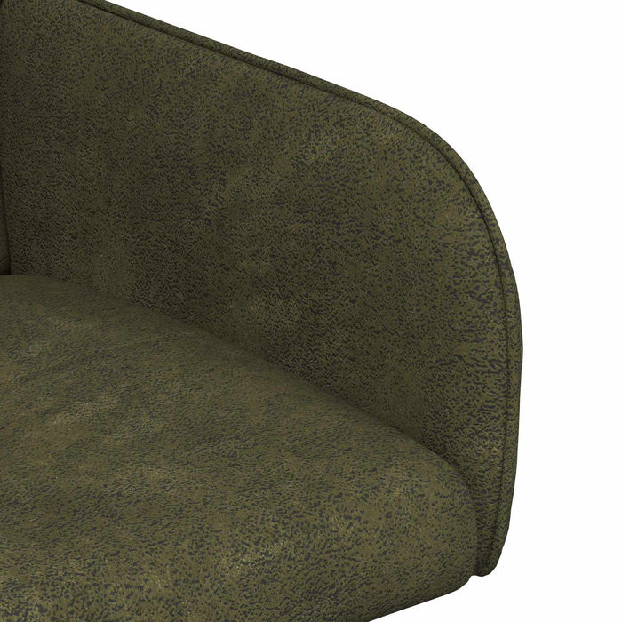 Scaune de dining 4 pcs Piele Suedată Sintetică Verde Army WALTI