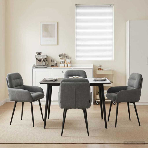 Scaune de dining 4 pcs Catifea Gri închis 59 x 59,5 x 90 cm - WALTI WALTI