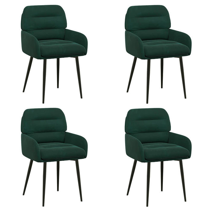 Scaune de dining 4 pcs Catifea Verde închis 59 x 59,5 x 90 cm WALTI