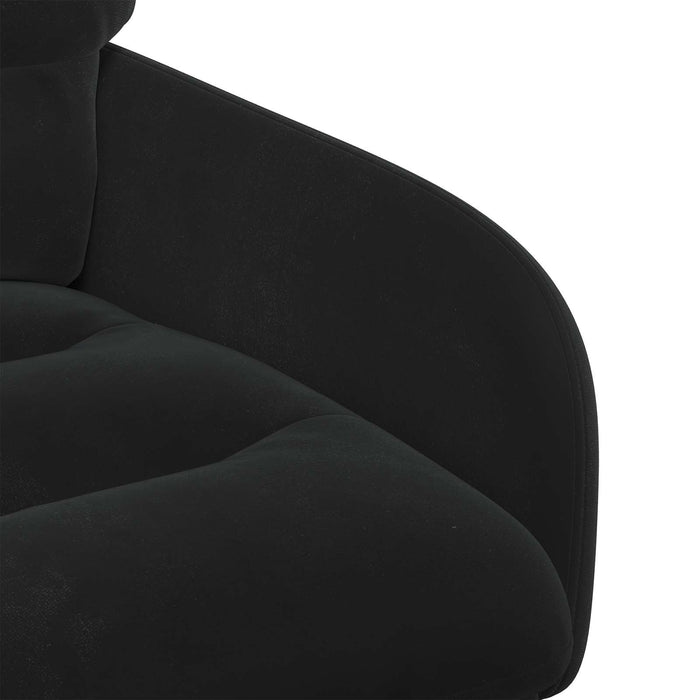Scaune de dining 4 pcs Catifea Negru 59 x 59,5 x 90 cm WALTI