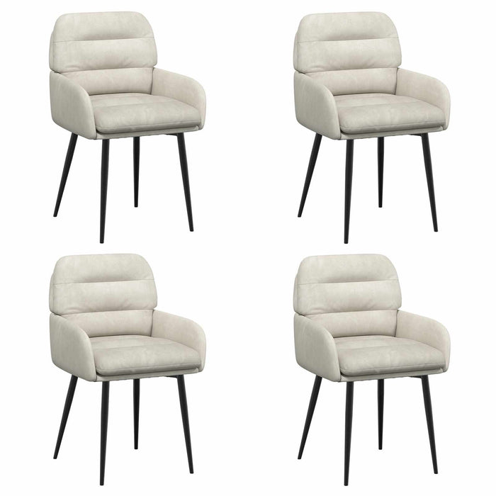 Scaune de dining 4 pcs Catifea Crem 59 x 59,5 x 90 cm WALTI